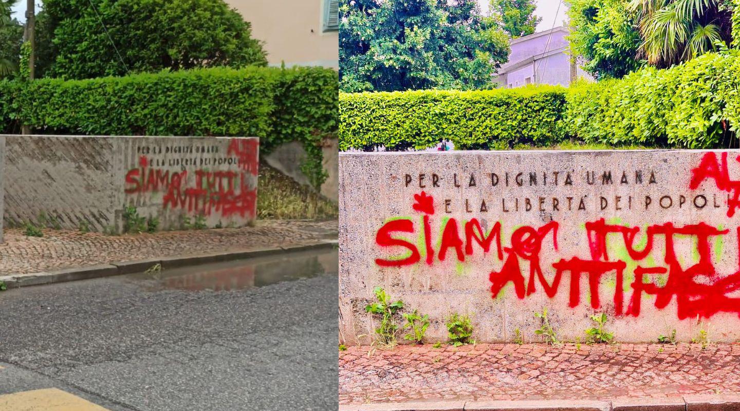 Aquileia, imbrattato dai vandali il monumento ai partigiani